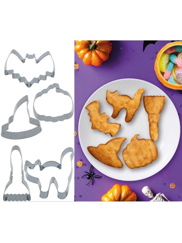 5 koekjes uitsteekvormen halloween figuren