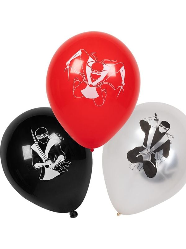 6 Latex Ninja Ballonnen