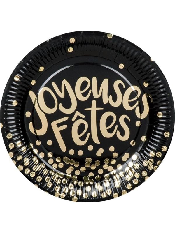 6 Papieren Bordjes Joyeuses Fêtes