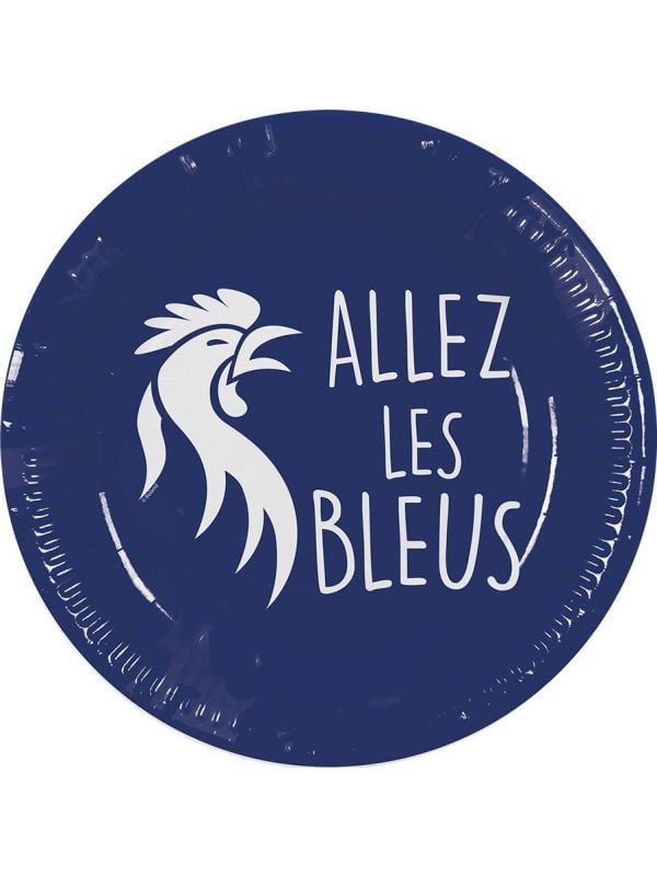 8 Papieren Bordjes 'Allez les Bleus'