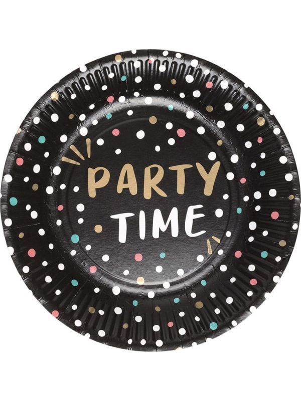 8 Papieren Bordjes 'Party Time'