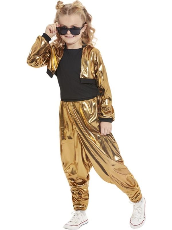 80'S Partytime Meisjes Pakje Goud