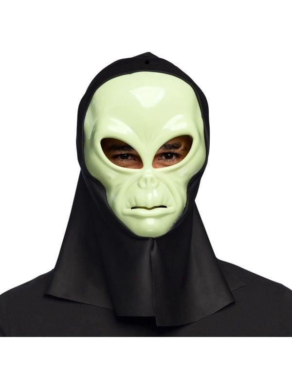 Alien Gezichtsmasker met Kap halloween