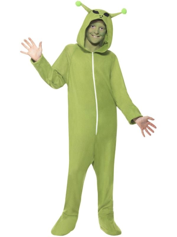 Alien onesie jongen groen