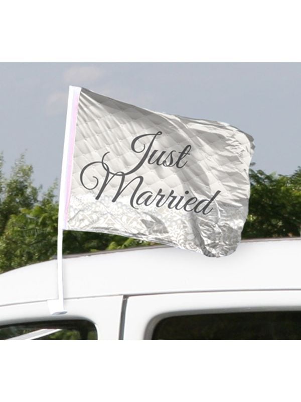 Autovlag bruiloft just married 2 stuks