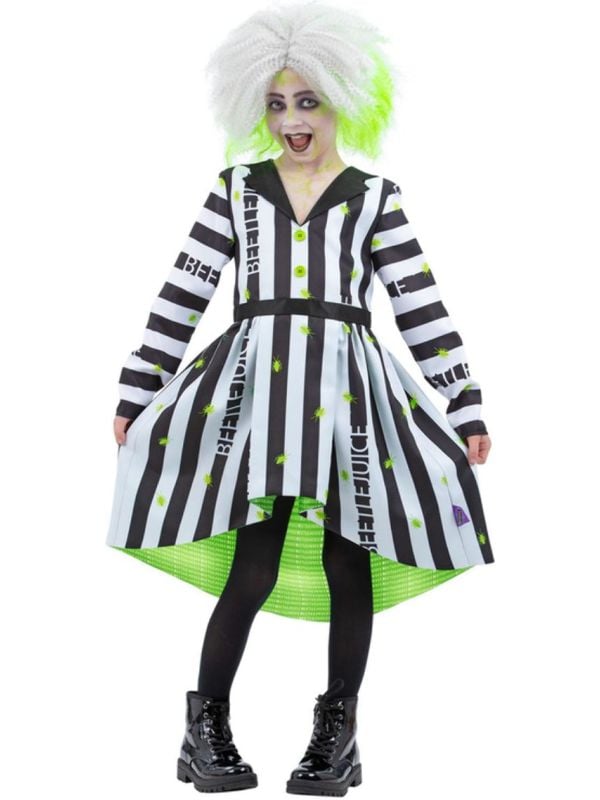 Beetlejuice Jurk Meisjes Zwart en Wit