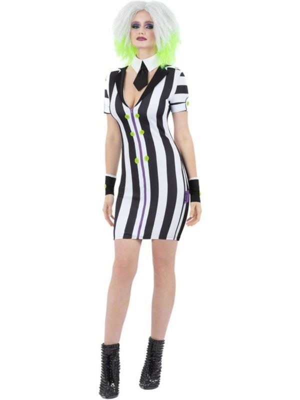 Beetlejuice Jurkje Dames Zwart en Wit