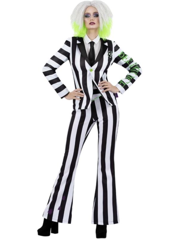 Beetlejuice Kostuum Dames Zwart en Wit