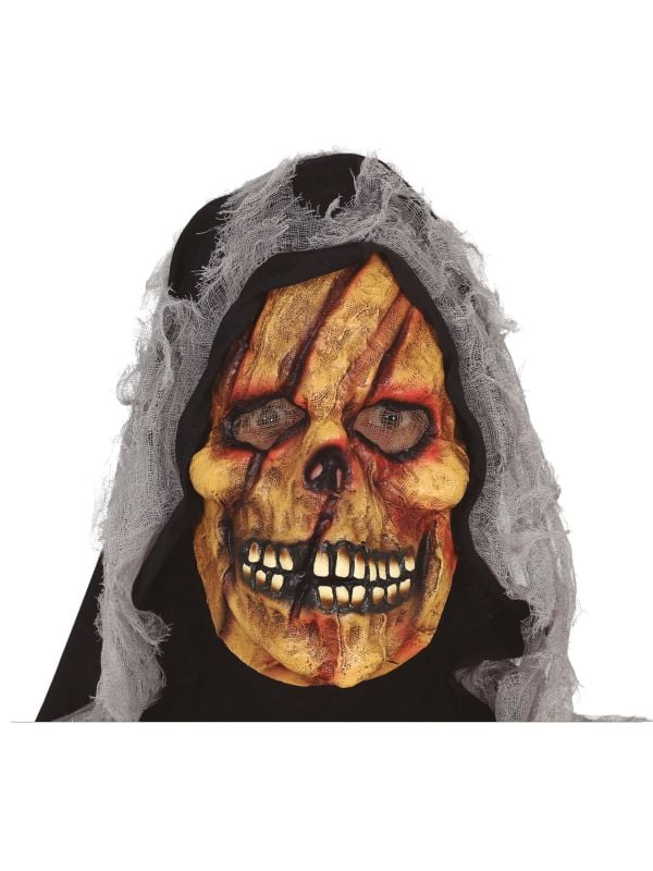 Bruin skelet masker met kap halloween