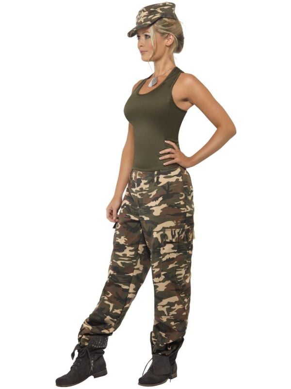 Camouflage dames leger kostuum Feestkleding