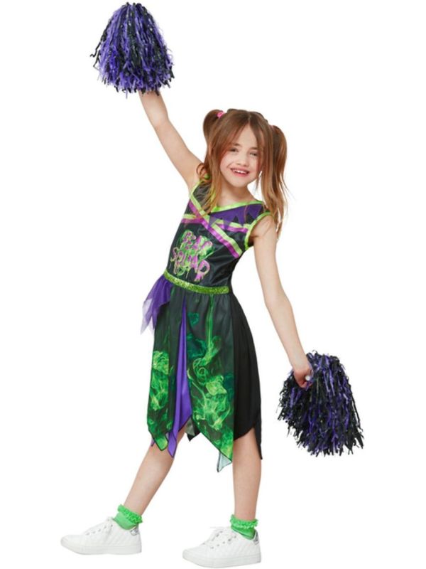 Cheerleader Halloween Kostuum Meisjes Groen