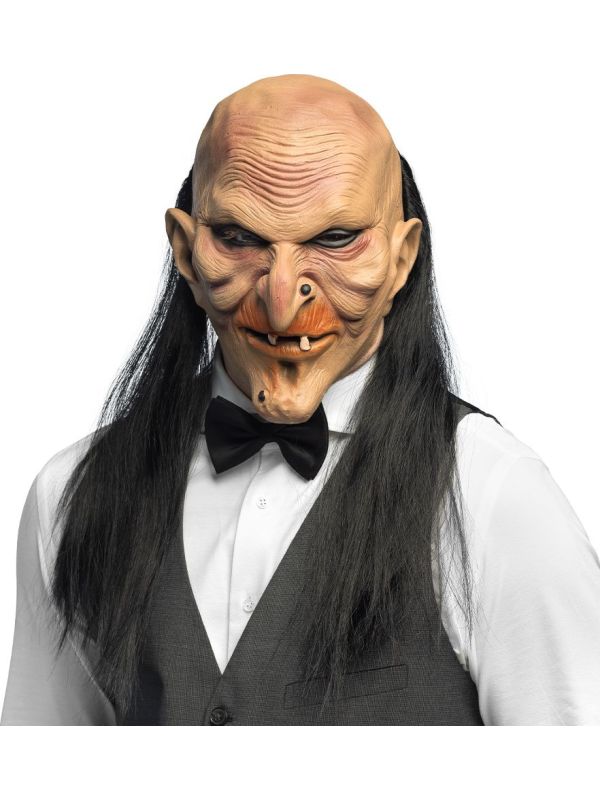 Creepy butler latex hoofdmasker halloween