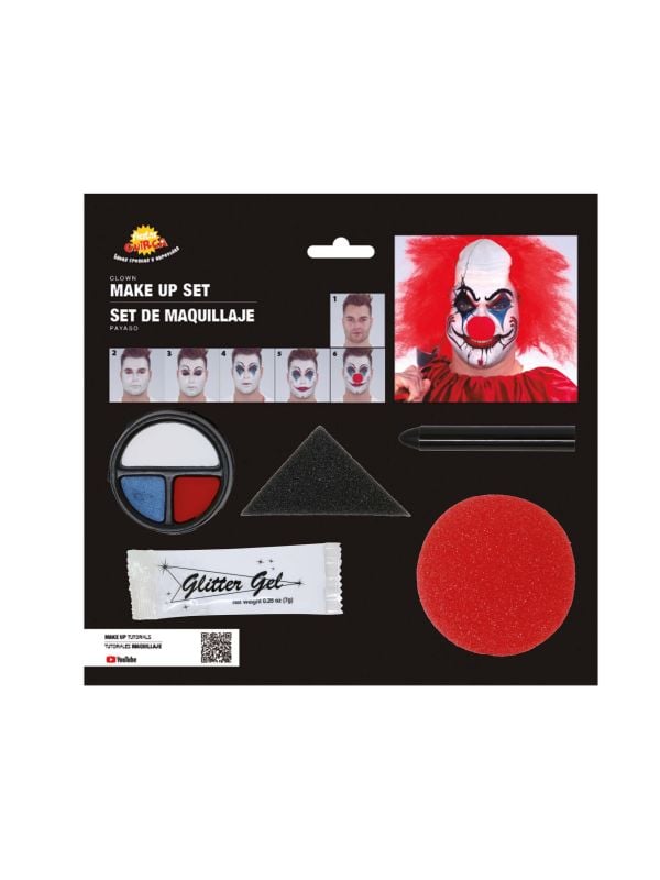 Creepy clown make up set