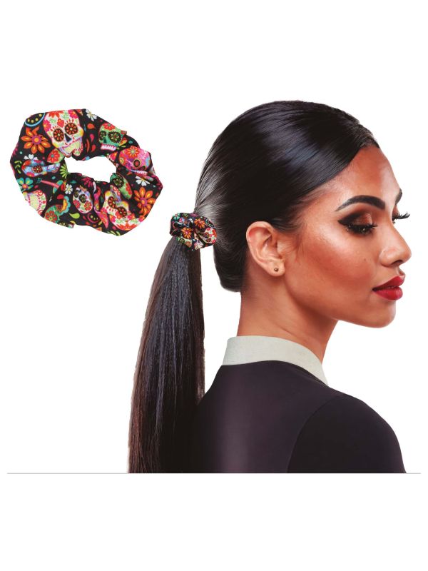 Día de Muertos haar scrunchie