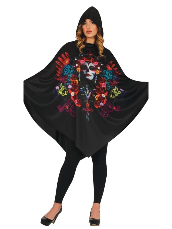 Día de Muertos poncho halloween dames