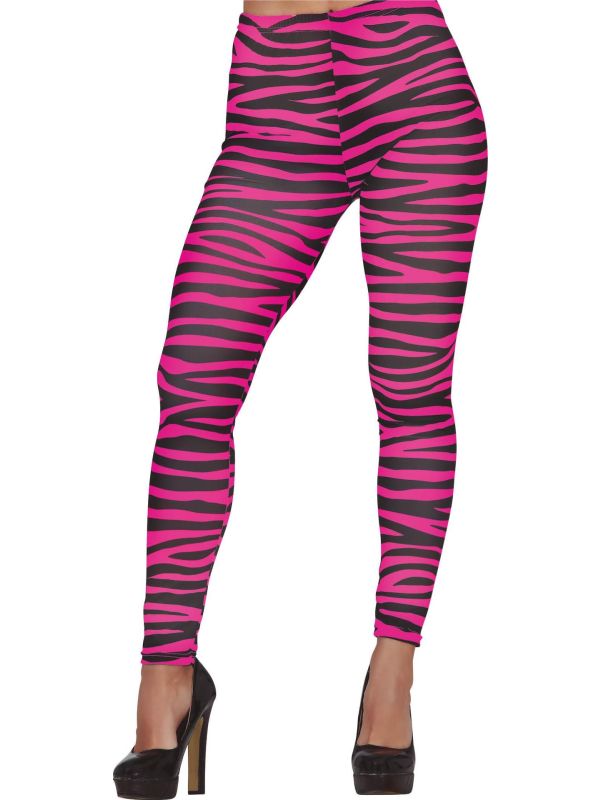 Dames Leggings met Roze Zebraprint