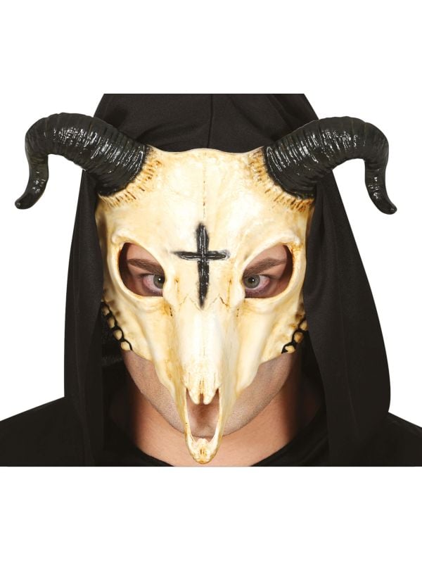 Demonische ram schedel masker halloween