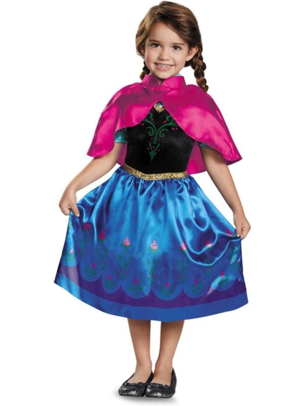 Disney Frozen Anna Kostuum Meisjes Blauw en Roze