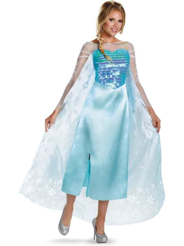 Disney Frozen Elsa Jurk Dames Blauw