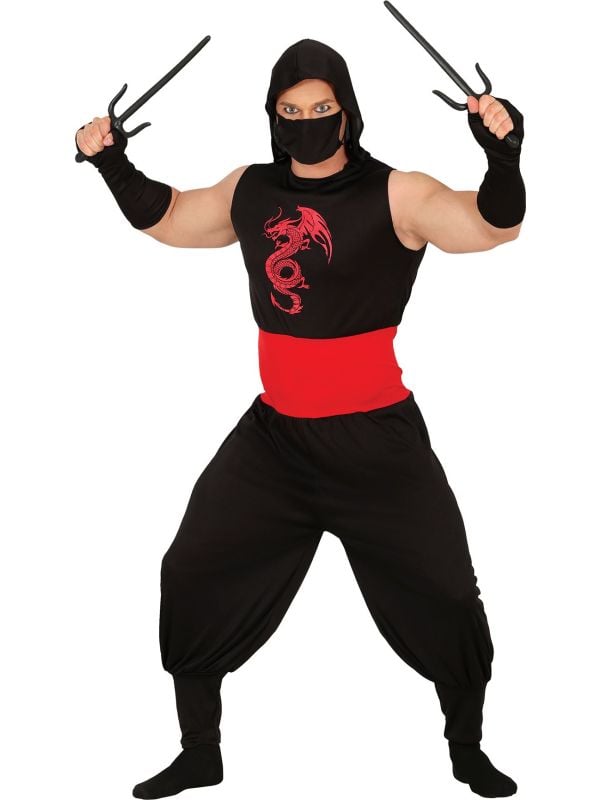 Donker Ninja Outfit Volwassenen