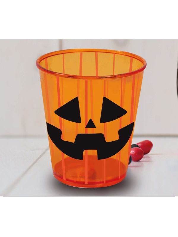 Drinkbeker pompoen 9 x 10 cm halloween