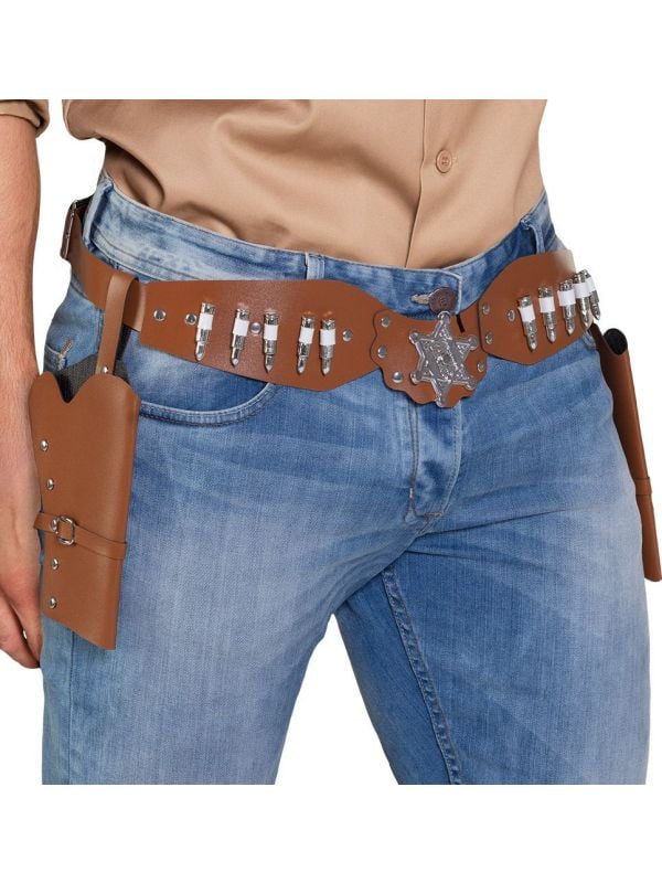 Dubbel Cowboyholster Sheriff Bruin