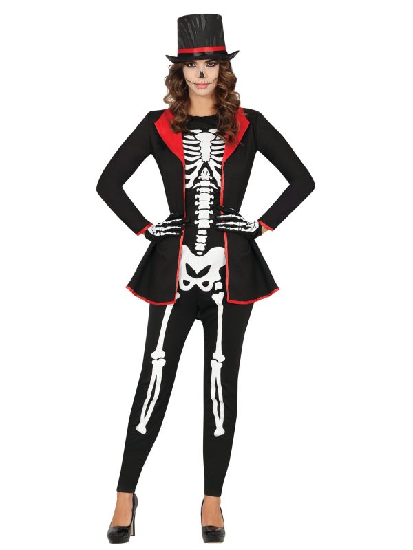 Elegant skelet kostuum halloween dames