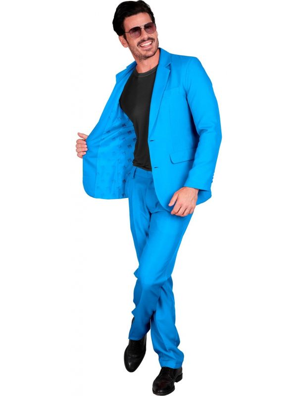 Feest kostuum blauw mannen
