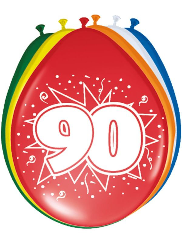 Feestelijke verjaardag ballonnen 90 jaar