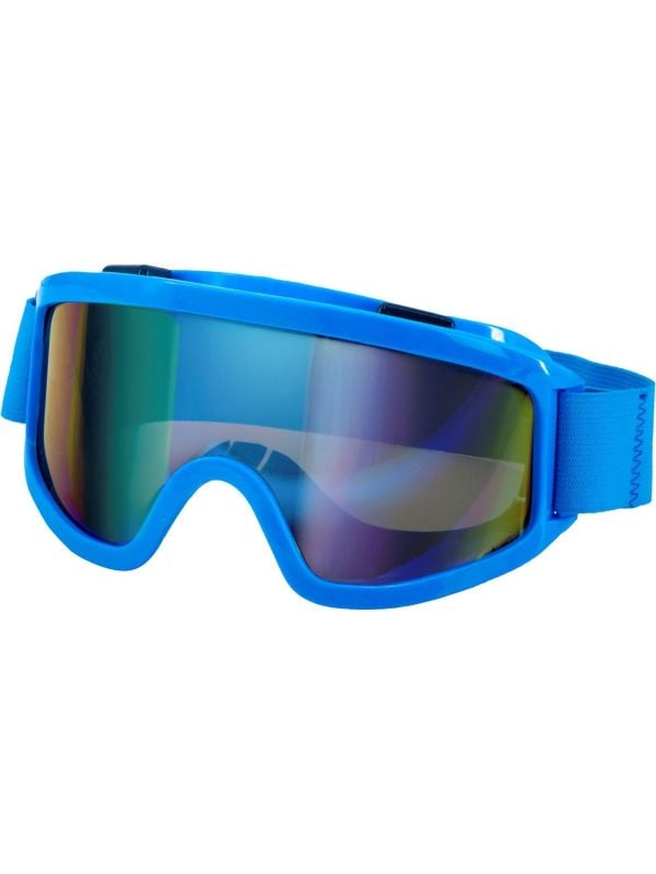 Foute Neon Blauwe Ski Bril