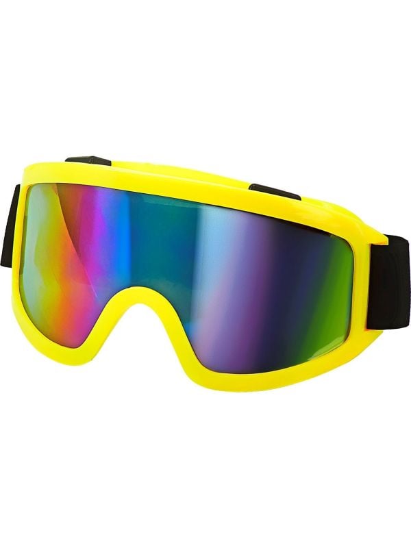 Foute Neon Gele Ski Bril