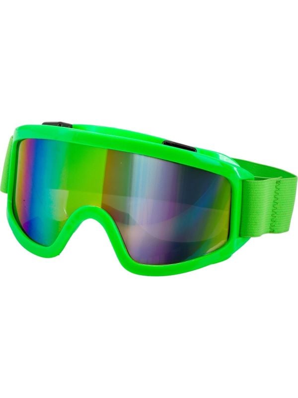 Foute Neon Groene Ski Bril