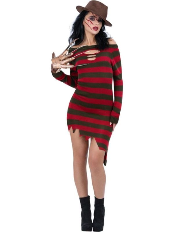 Freddy Krueger Kostuum Dames Rood