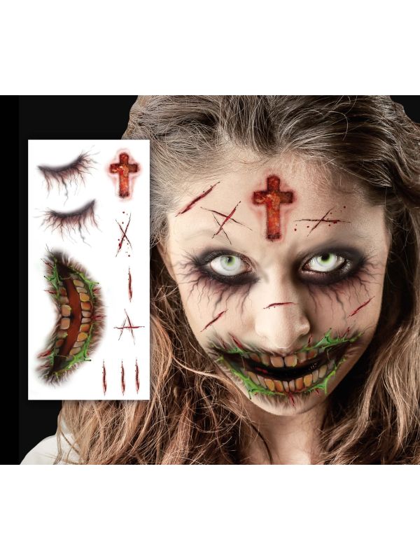 Gezichtstattoos zombie halloween