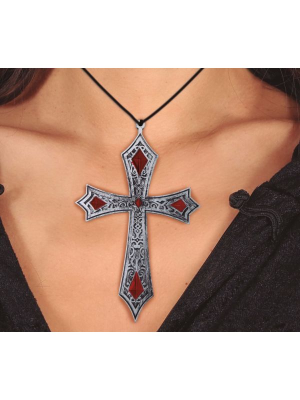 Gothic kruis ketting 21 cm