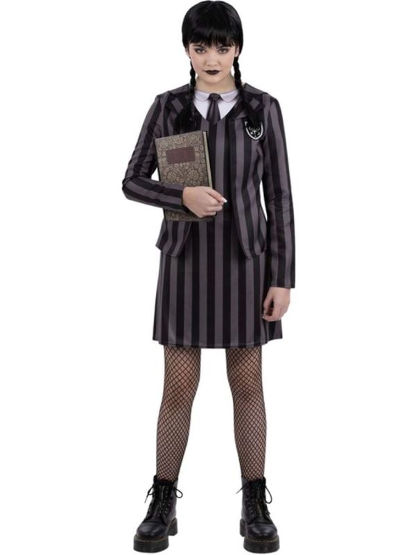 Gothic Schooluniform Meisjes Zwart Wednesday