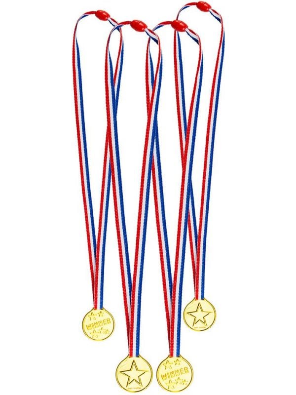 Bestuiver schuur In zicht Gouden medaille kind 4x | Feestkleding.nl