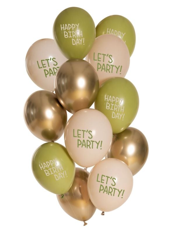 Gouden verjaardags ballonnen set