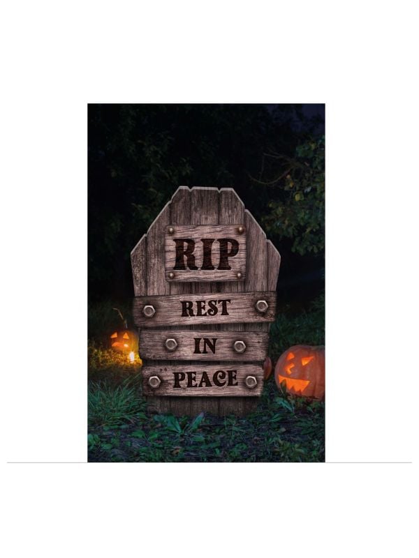 Grafsteen 'Rest in peace' 56 cm halloween