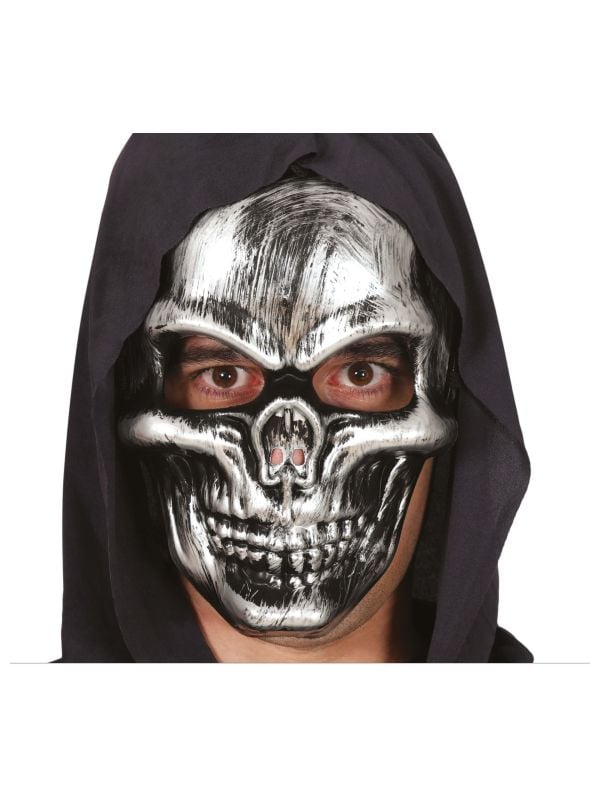 Grijs schedel masker halloween