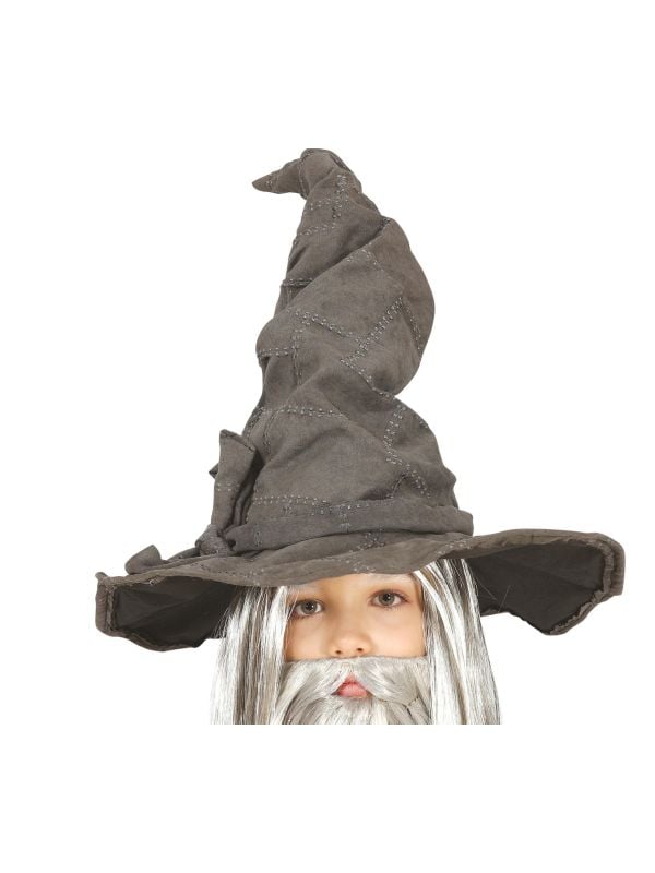 Grijze Gandalf tovenaarshoed kind