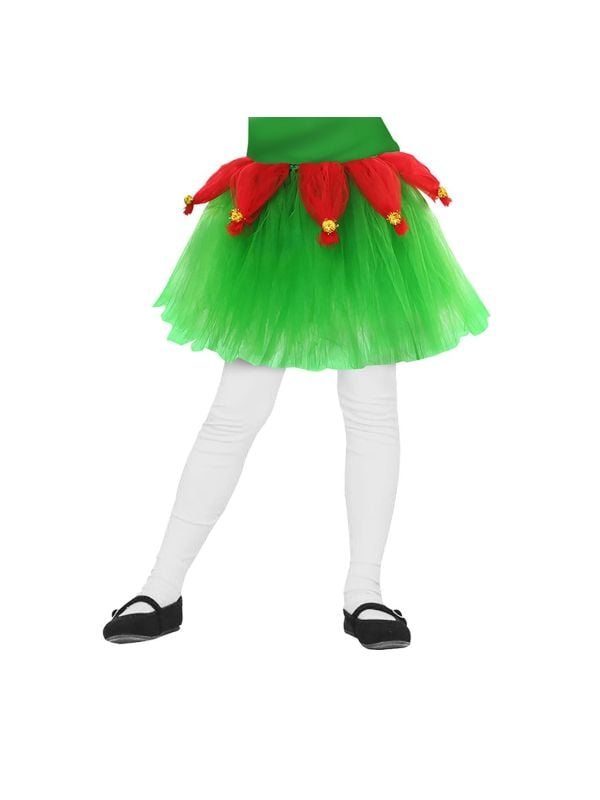 Groene kerst elf tutu kind