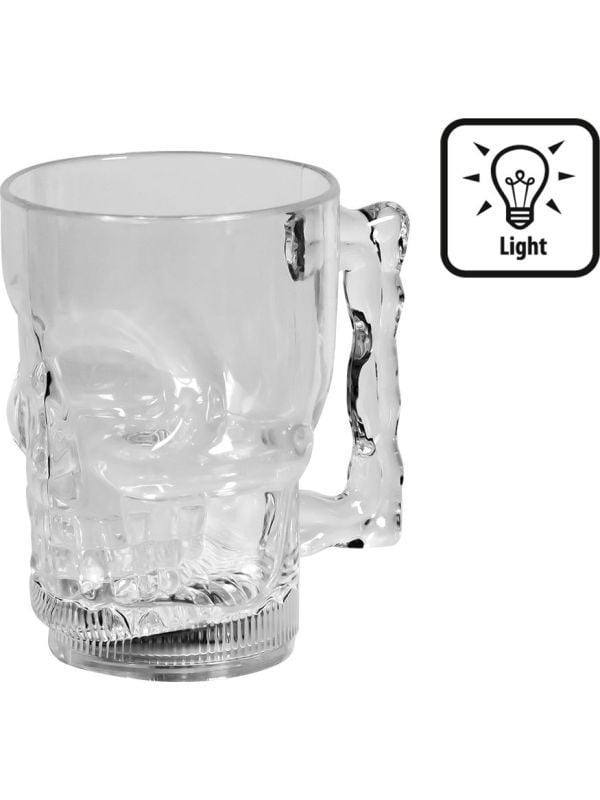 Halloween Oplichtende Skull Drinkbeker