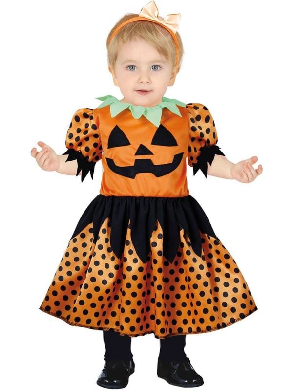 Halloween oranje pompoen jurkje baby