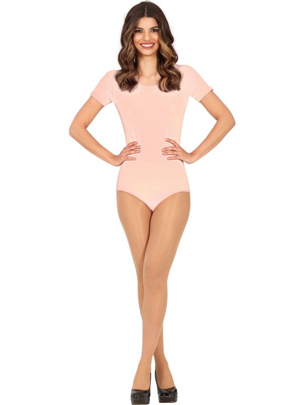 Huidskleur Korte Mouwen Bodysuit Dames