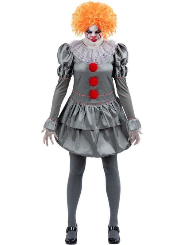 It Pennywise Kostuum Dames Grijs