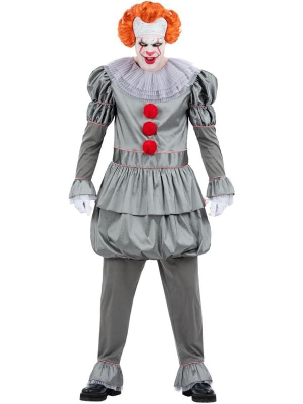 It Pennywise Kostuum Manen Grijs