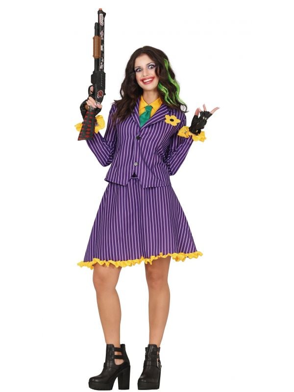 Joker jurk halloween dames