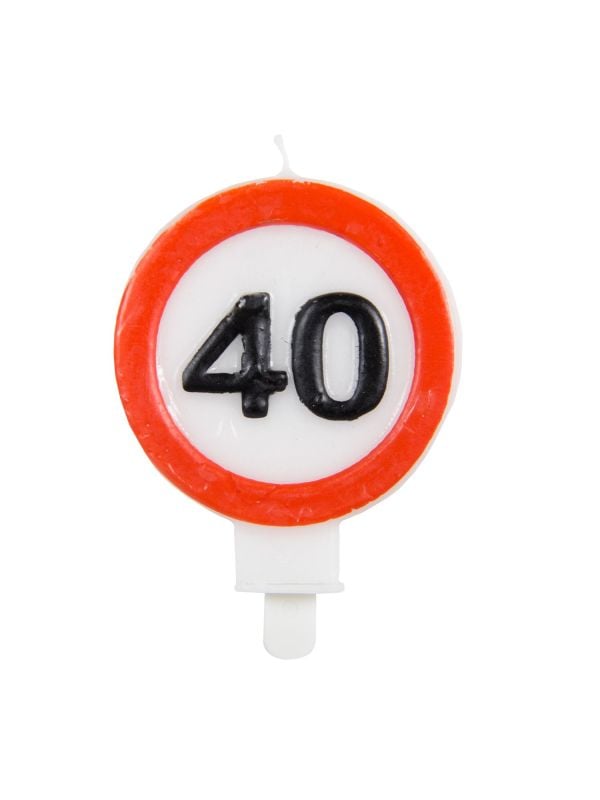 Kaars 40 Jaar Verkeersbord