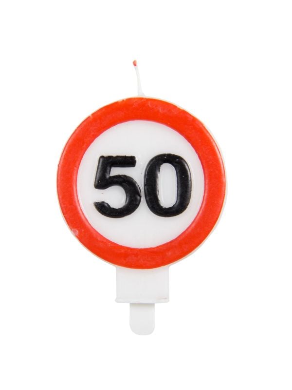 Kaars 50 Jaar Verkeersbord